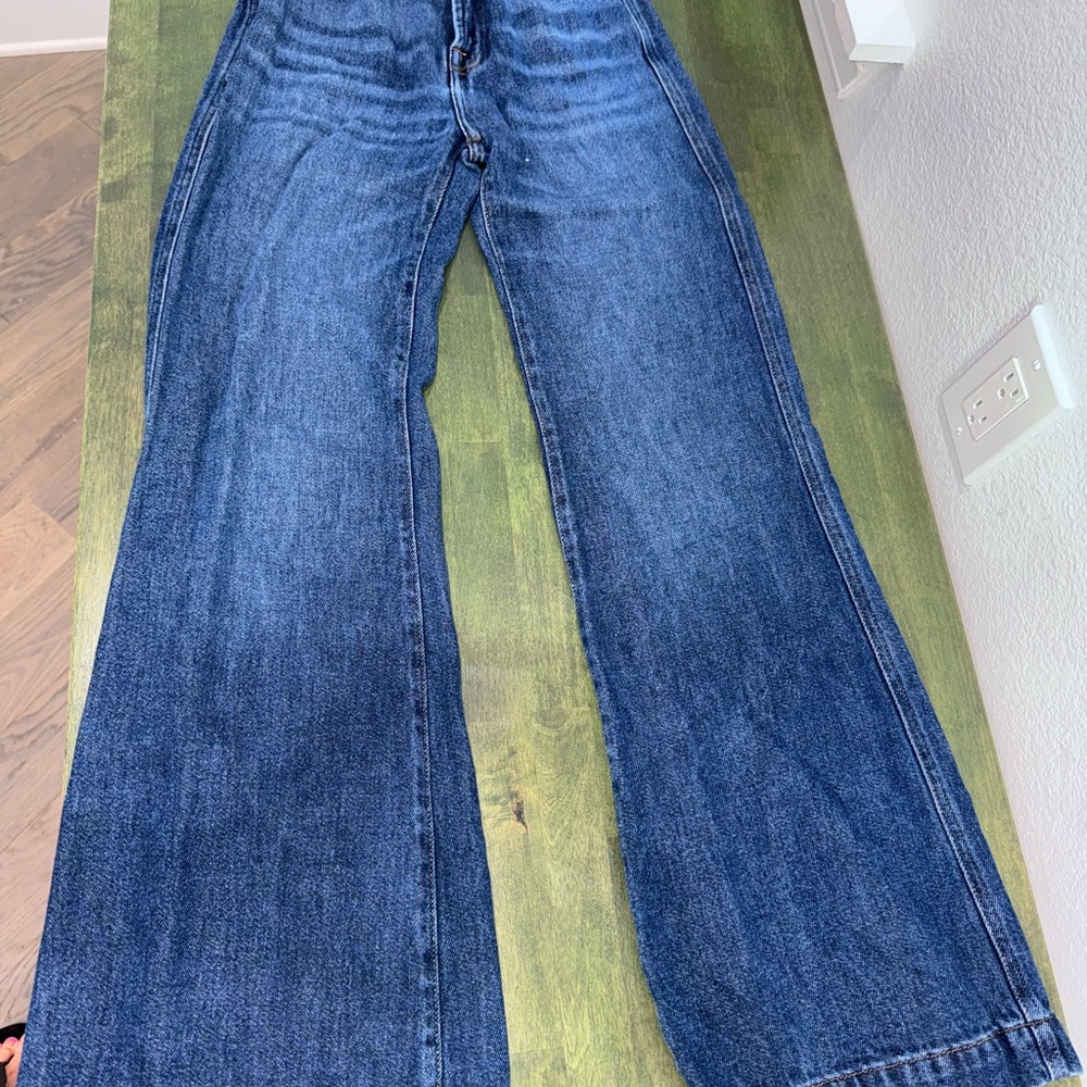 7 For All Mankind Dark Blue Flare Jeans